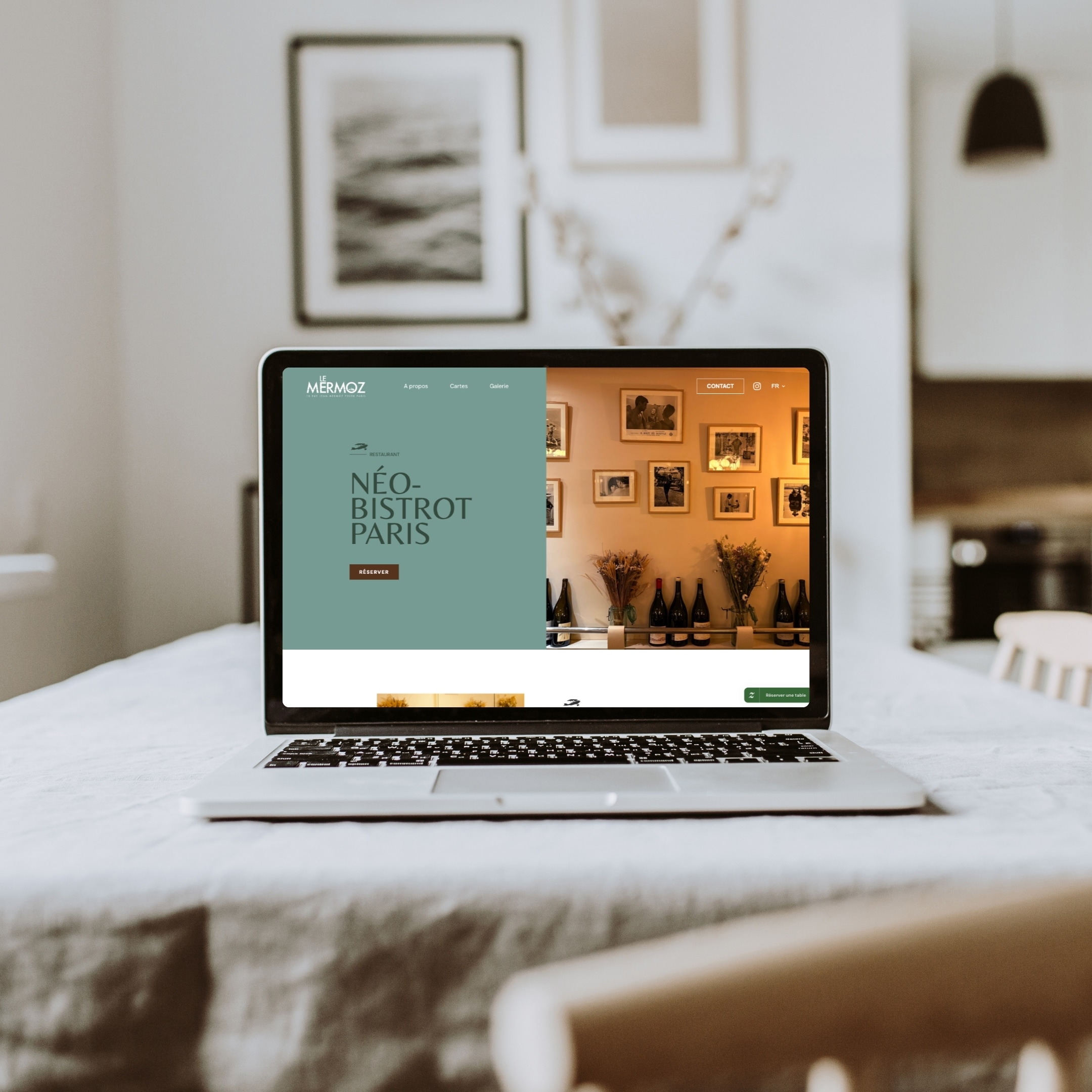 black and grey minimalist laptop mockup instagram post