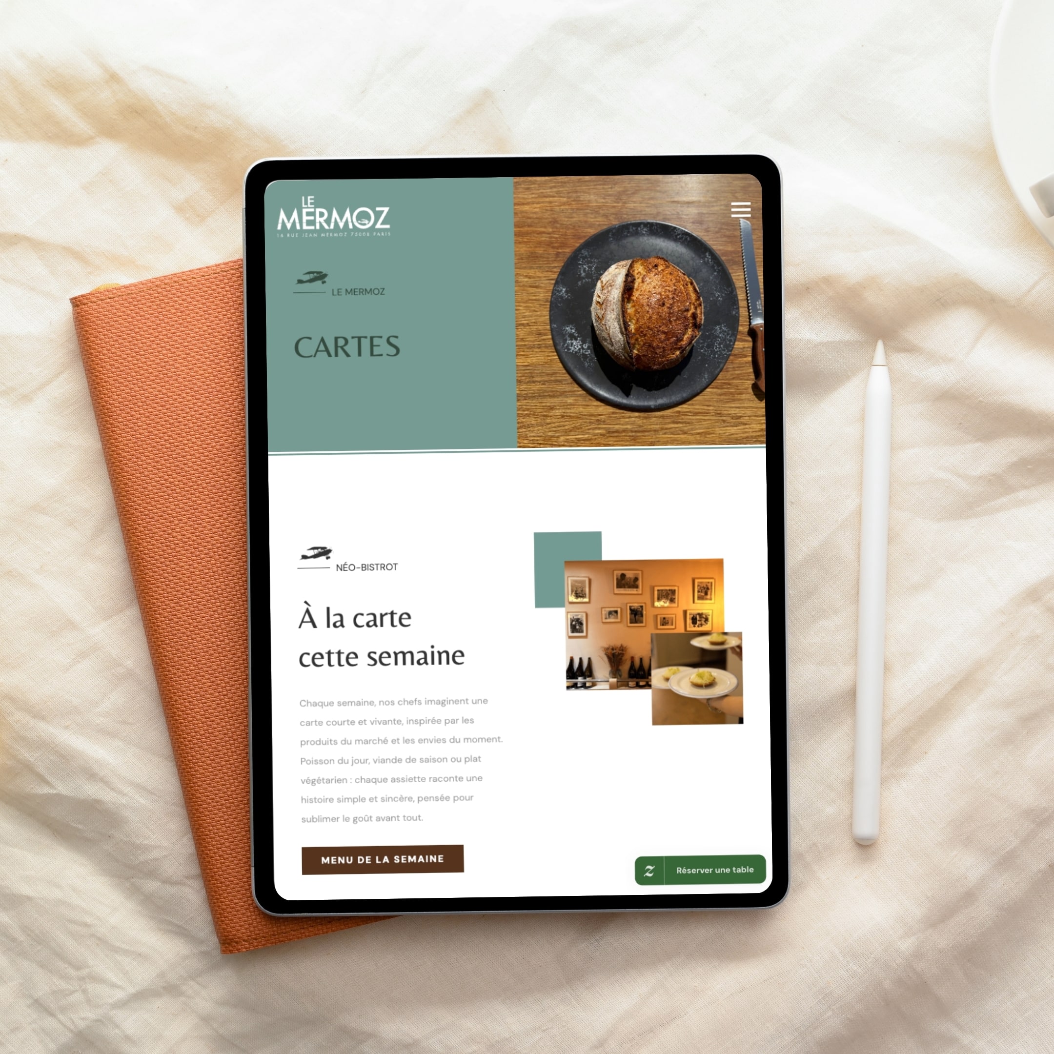 black and white minimalist tablet mockup instagram post