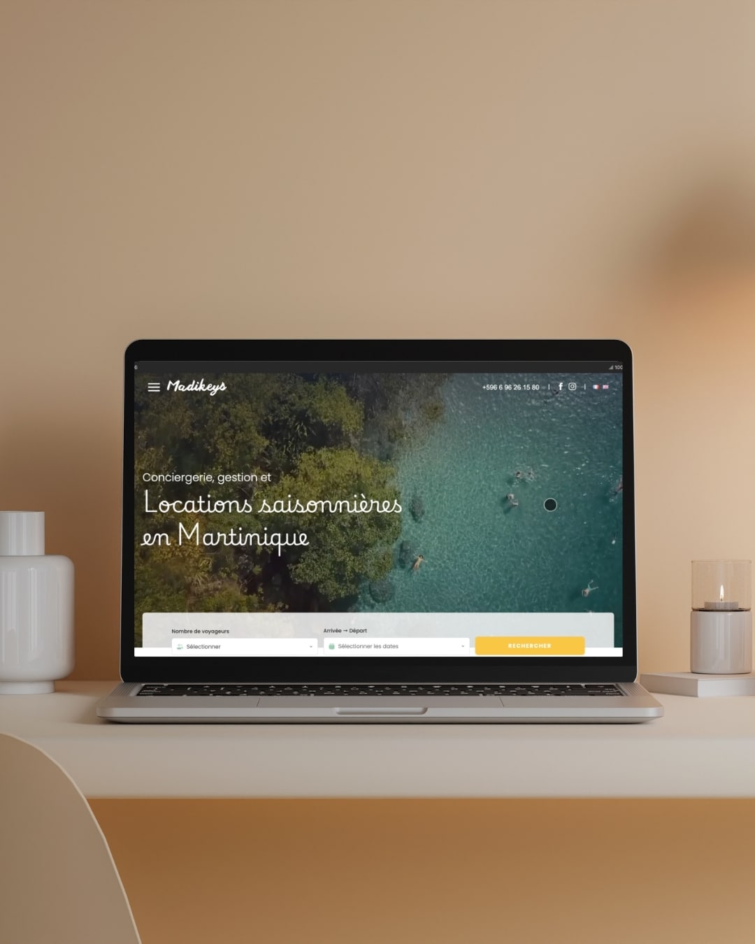 black and white minimalist laptop mockup instagram post