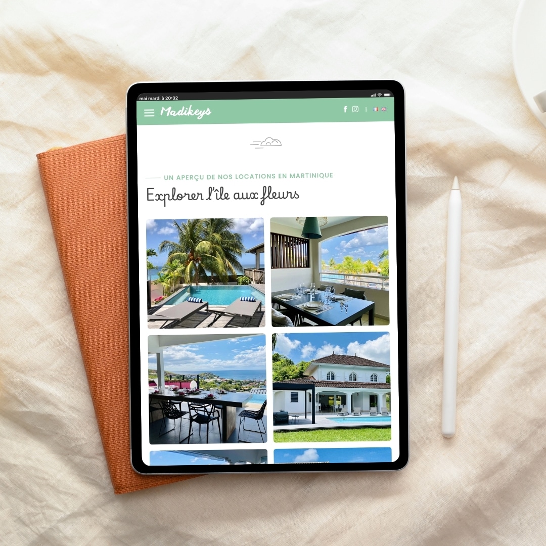 black and white minimalist tablet mockup instagram post
